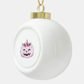 Halloween Unicorn Keramik Kugel-Ornament (Rechts)