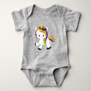 Halloween Unicorn, Niedliches Einhorn, Zaubereinho Baby Strampler