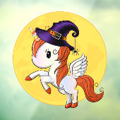 Halloween Unicorn Pegasus Hexe Fensteraufkleber (Blatt 3)