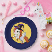 Halloween Unicorn Pegasus Hexe Pappteller (Party)