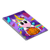 Halloween Unicorn Purple Notizblock (Rechte Seite)