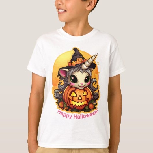 Halloween Unicorn T-Shirt (Vorderseite)