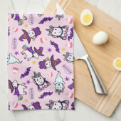 Halloween Unicorns Geschirrtuch (Viertel Falte)