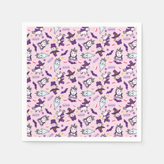 Halloween Unicorns Serviette (Vorderseite)