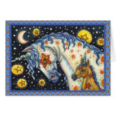 HALLOWEEN UNICORNS, STAR HORSE & COLT FANTASY CARD (Vorderseite (Horizontal))
