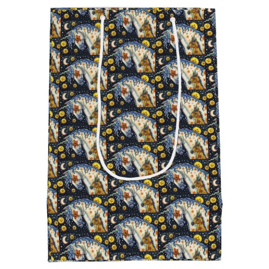 HALLOWEEN UNICORNS, STAR HORSE & COLT FANTASY MITTLERE GESCHENKTÜTE (Rückseite)