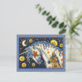 HALLOWEEN UNICORNS, STAR HORSE & COLT FANTASY POSTKARTE (Stehend Vorderseite)