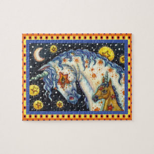 HALLOWEEN UNICORNS, STAR HORSE & COLT FANTASY PUZZLE