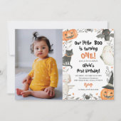 Halloween, unsere kleine Boo Geburtstagsparty Einladung (Vorderseite)