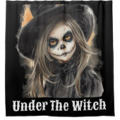 Halloween, Unter dem Hexenhut, Gruselig Unheimlich Duschvorhang (Vorderseite)