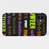 Halloween-Untergrundbahn-Kunst-Wörter Case-Mate iPhone Hülle (Rückseite (Horizontal))