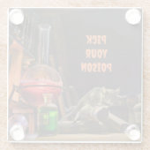 Halloween-Untersetzer, gib dein Gift. Glasuntersetzer (Rückseite)