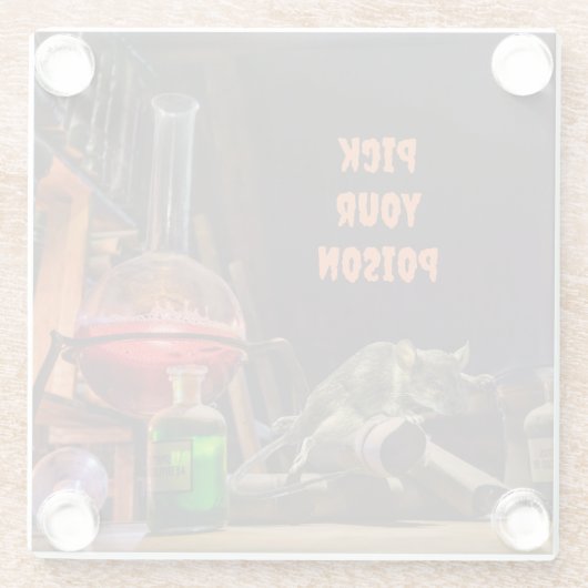 Halloween-Untersetzer, gib dein Gift. Glasuntersetzer (Rückseite)