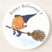Halloween-Untersetzer Hexenkürbis Getränkeuntersetzer (Vorne)