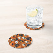 Halloween-Untersetzer - Perfekt für Spuk Ansammlun Runder Pappuntersetzer (Vor Ort)