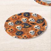 Halloween-Untersetzer - Perfekt für Spuk Ansammlun Runder Pappuntersetzer (Angewinkelt)