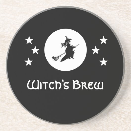 Halloween-Untersetzer, schwarz Sandstein Untersetzer (Vorne)