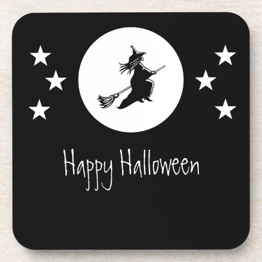 Halloween-Untersetzer-Set, schwarz Getränkeuntersetzer (Vorderseite)