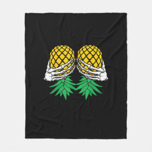 Halloween Updown Pineaple Swinger Skeleton H Fleecedecke