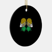 Halloween Updown Pineaple Swinger Skeleton H Keramik Ornament (Rechts)