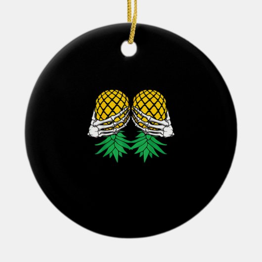 Halloween Updown Pineaple Swinger Skeleton H Keramik Ornament (Vorne)