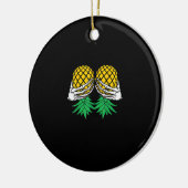 Halloween Updown Pineaple Swinger Skeleton H Keramik Ornament (Links)