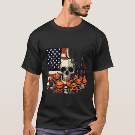 Halloween us United States T-Shirt (Vorderseite)