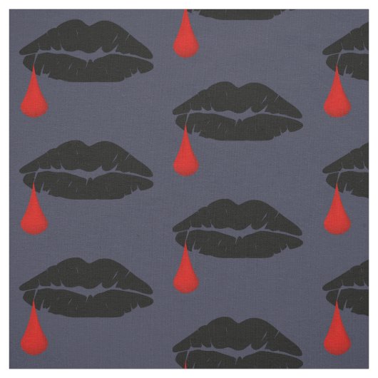 Halloween Vamp Kiss Stoff (Muster)