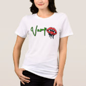 Halloween Vamp-Shirt für Damen Tri-Blend Shirt (Vorderseite)