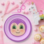 Halloween-Vampir auf violettem Party Pappteller (Party)