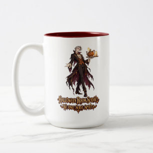 Halloween Vampir Butler Zimmerservice Zweifarbige Tasse