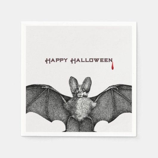 Halloween-Vampir-Fledermaus Serviette (Vorderseite)