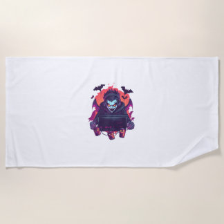 Halloween Vampir Gamer Strandtuch