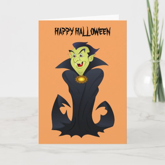 Halloween-Vampir Karte (Vorderseite)
