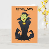 Halloween-Vampir Karte (Gelbe Blume)