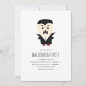 Halloween Vampir Kostüm Party. Beängstigend Dracul Einladung (Vorderseite)