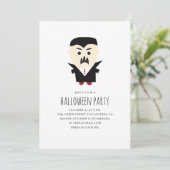 Halloween Vampir Kostüm Party. Beängstigend Dracul Einladung (Stehend Vorderseite)