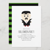 Halloween Vampir Kostüm Party. Beängstigend Dracul Einladung (Vorne/Hinten)