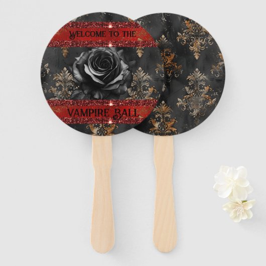Halloween-Vampir-Party Fächer (Vorne und Hinten)
