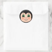 Halloween-Vampir Runder Aufkleber (Tasche)