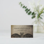 Halloween Vampire Bat Bronze Business Card Visitenkarte (Stehend Vorderseite)
