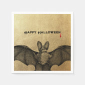 Halloween Vampire Bat Gold Serviette (Vorderseite)