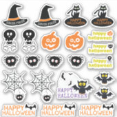 Halloween Vampire Bat Hexenhut Spider Web Skull Aufkleber (Vorderseite)