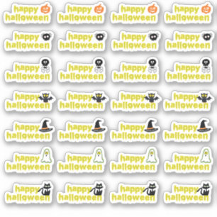 Halloween Vampire Bat Spider Web Skull Witzhut Aufkleber