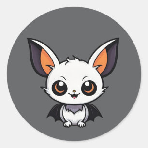 Halloween Vampire Bat Stickers aus weißem Cartoon
