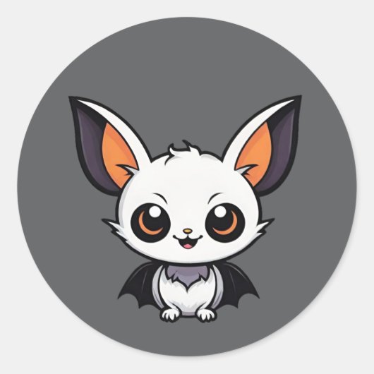 Halloween Vampire Bat Stickers aus weißem Cartoon (Vorderseite)
