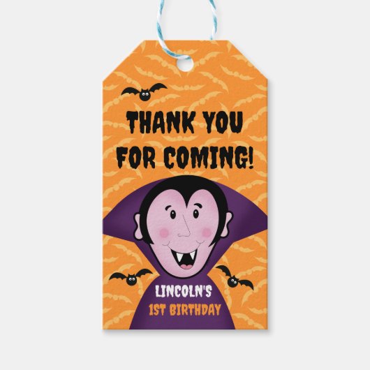 Halloween Vampire Bats 1. Geburtstag Niedlich Geschenkanhänger (Vorderseite)
