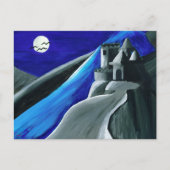 Halloween Vampire Bats Spuk House Feiertagspostkarte (Vorderseite)