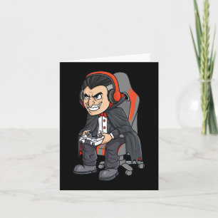 Halloween Vampire Beängstigend Gamer Boys Kids Karte