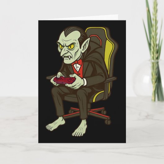 Halloween Vampire Beängstigend Gaming Video Game B Karte (Vorderseite)